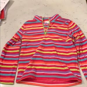 Garnet hill striped kids quarter zip